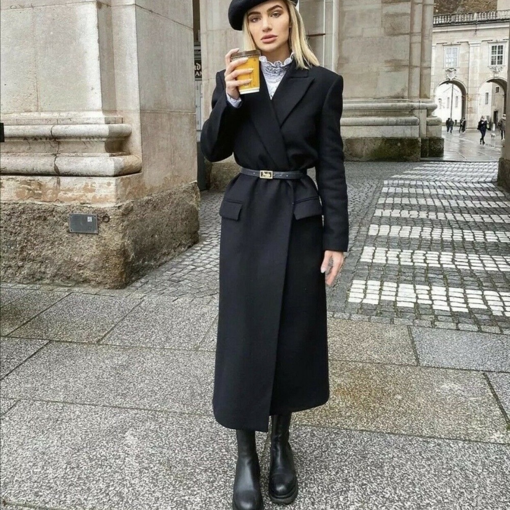 ZARA Limited Edition Coat Dress Black